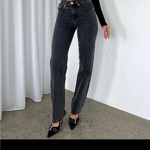 White fox jeans long straight jeans